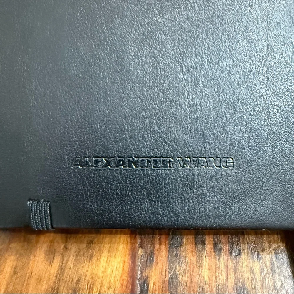 Alexander Wang Leather Small Journal Notebook Black Hardware NEW 4